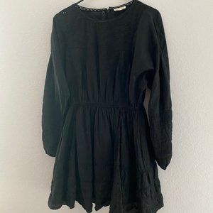 Love Shack Fancy Black Peasant Dress Size Small